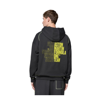 Aston Martin męska bluza z kapturem Hoody black F1 Team 2025