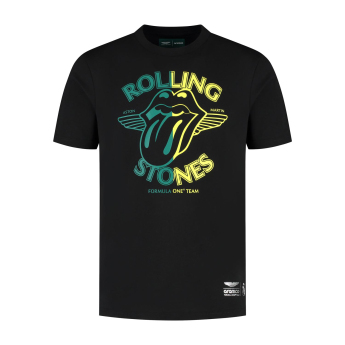 Aston Martin koszulka męska Rolling Stones black F1 Team 2025