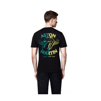 Aston Martin koszulka męska Rolling Stones black F1 Team 2025
