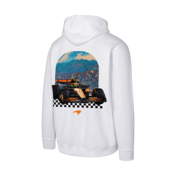 McLaren Honda męska bluza z kapturem Retro white F1 Team 2025