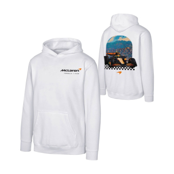 McLaren Honda męska bluza z kapturem Retro white F1 Team 2025