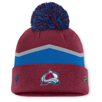 Colorado Avalanche czapka zimowa damska Authentic Pro W/Cap Cuffed Pom Beanie