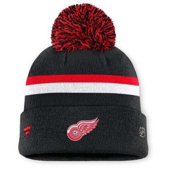Detroit Red Wings czapka zimowa damska Authentic Pro W/Cap Cuffed Pom Beanie