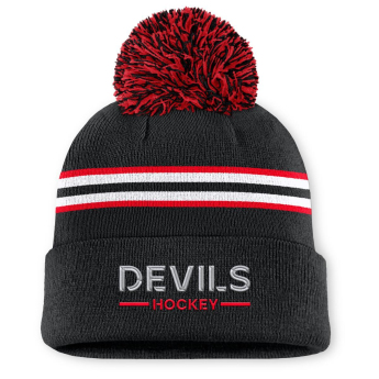 New Jersey Devils czapka zimowa damska Authentic Pro W/Cap Cuffed Pom Beanie