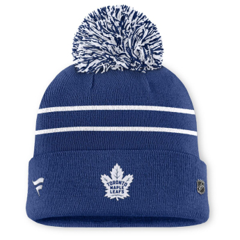 Toronto Maple Leafs czapka zimowa damska Authentic Pro W/Cap Cuffed Pom Beanie