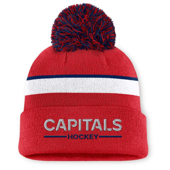 Washington Capitals czapka zimowa damska Authentic Pro W/Cap Cuffed Pom Beanie