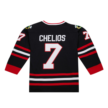 Chicago Blackhawks hokejowa koszulka meczowa Chris Chelios 1997 NHL Dark Alternate Jersey