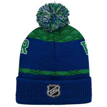 Vancouver Canucks czapka zimowa dziecięca Puck Pattern Cuffed Pom