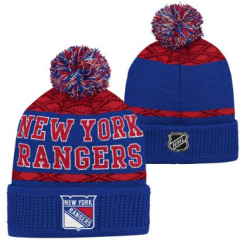 New York Rangers czapka zimowa dziecięca Puck Pattern Cuffed Pom