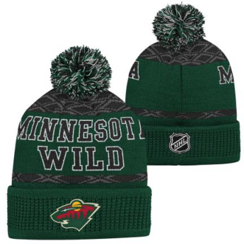 Minnesota Wild czapka zimowa dziecięca Puck Pattern Cuffed Pom