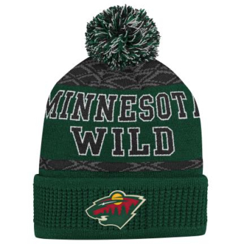 Minnesota Wild czapka zimowa dziecięca Puck Pattern Cuffed Pom