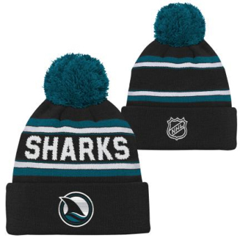 Dětská zimní čepice San Jose Sharks NHL 3Rd Jersey Jacquard Cuff Pom