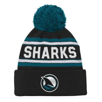 San Jose Sharks czapka zimowa dziecięca 3Rd Jersey Jacquard Cuff Pom