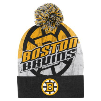 Boston Bruins czapka zimowa dziecięca New Edge Cuffed Knit W Pom