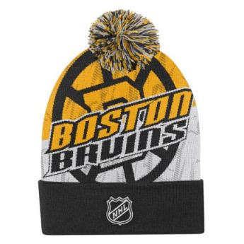 Boston Bruins czapka zimowa dziecięca New Edge Cuffed Knit W Pom