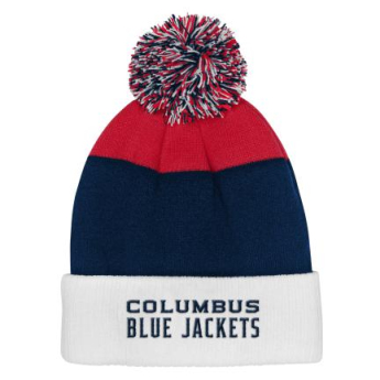 Columbus Blue Jackets czapka zimowa dziecięca Essentials Cuffed Knit W Pom
