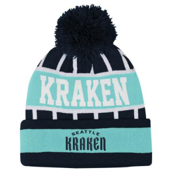 Seattle Kraken czapka zimowa dziecięca Go Fast Cuffed Knit W Pom