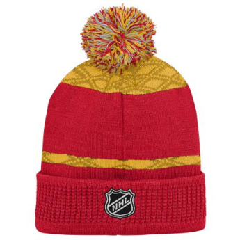 Calgary Flames czapka zimowa dziecięca Puck Pattern Cuffed Pom