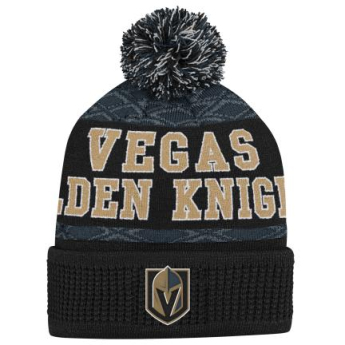 Vegas Golden Knights czapka zimowa dziecięca Puck Pattern Cuffed Pom