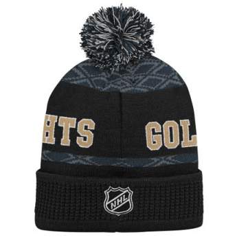 Vegas Golden Knights czapka zimowa dziecięca Puck Pattern Cuffed Pom