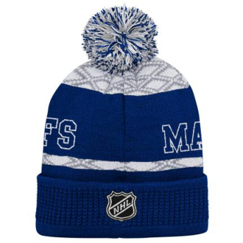 Toronto Maple Leafs czapka zimowa dziecięca Puck Pattern Cuffed Pom