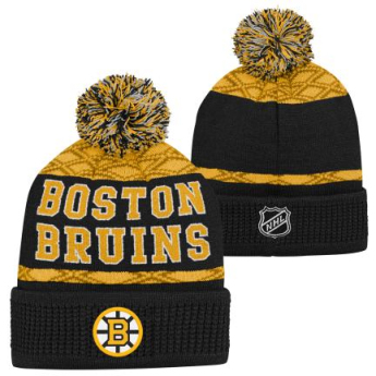 Boston Bruins czapka zimowa dziecięca Puck Pattern Cuffed Pom