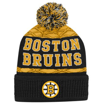 Boston Bruins czapka zimowa dziecięca Puck Pattern Cuffed Pom