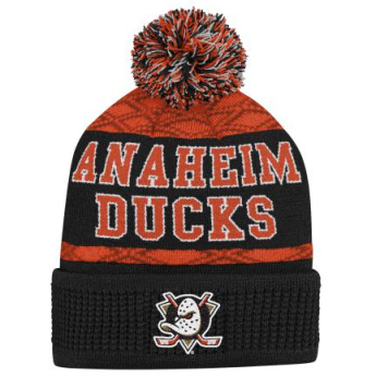 Anaheim Ducks czapka zimowa dziecięca Puck Pattern Cuffed Pom