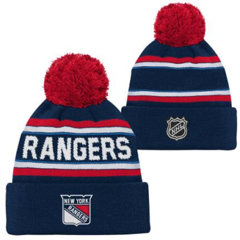 New York Rangers czapka zimowa dziecięca 3Rd Jersey Jacquard Cuff Pom