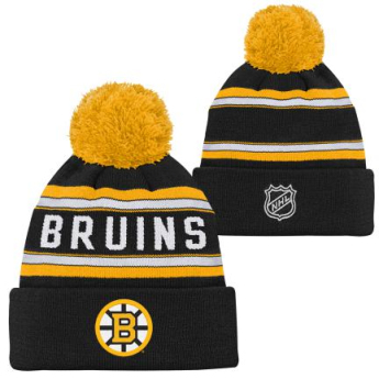 Boston Bruins czapka zimowa dziecięca Jacquard Cuffed Knit With Pom