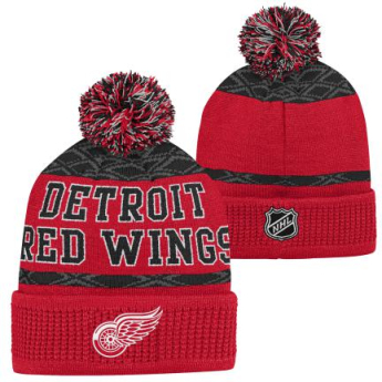 Detroit Red Wings czapka zimowa dziecięca Puck Pattern Cuffed Pom