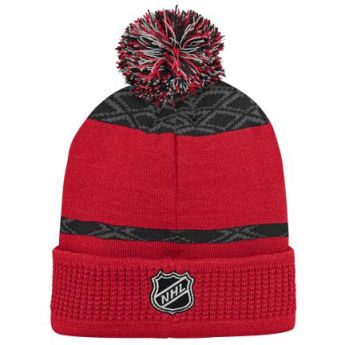 Detroit Red Wings czapka zimowa dziecięca Puck Pattern Cuffed Pom