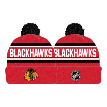 Chicago Blackhawks czapka zimowa dziecięca 3Rd Jersey Jacquard Cuff Pom