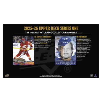 NHL pudełka karty hokejowe NHL 2025-26 Upper Deck Series 1 Blaster Box