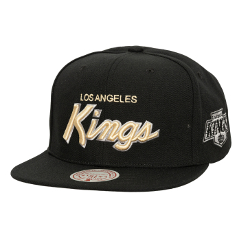 Los Angeles Kings czapka flat baseballówka Cream Script Snapback black