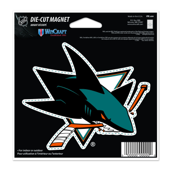 San Jose Sharks magneska Die Cut