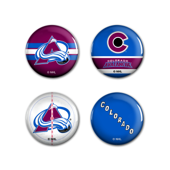 Colorado Avalanche przypinka Button 4 Pack