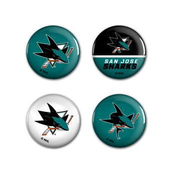 San Jose Sharks przypinka Button 4 Pack