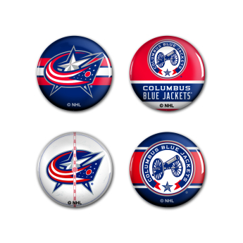 Columbus Blue Jackets przypinka Button 4 Pack