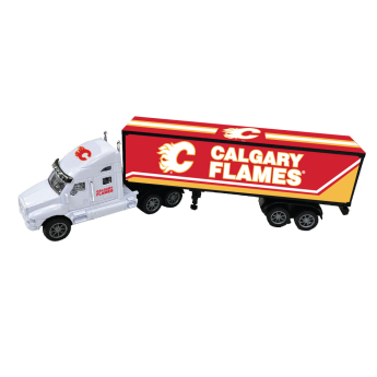 Calgary Flames ciężarówka 18-Wheeler Big Rig Truck White