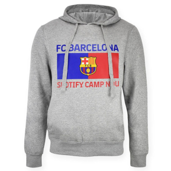 Barcelona dziecięca bluza z kapturem Camp Nou grey