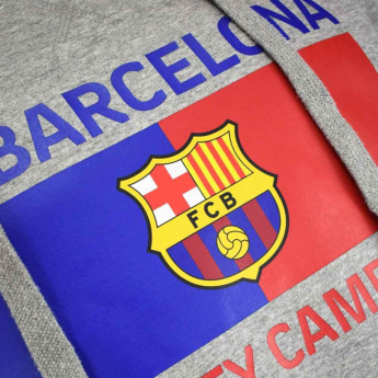 Barcelona dziecięca bluza z kapturem Camp Nou grey