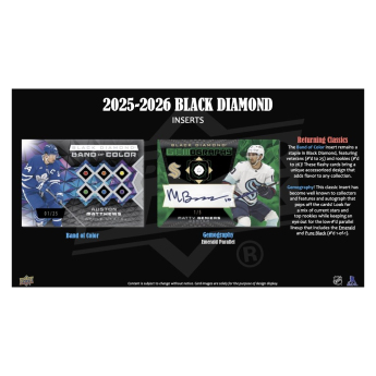 NHL pudełka karty hokejowe NHL 2025-26 Upper Deck Black Diamond Hockey Hobby Box