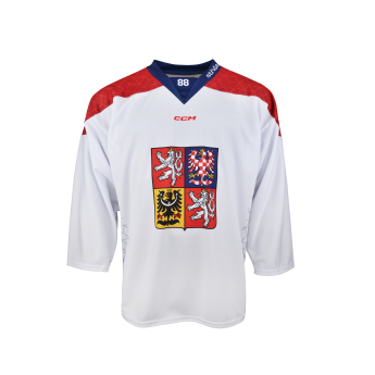 Reprezentacje hokejowe hokejowa koszulka meczowa Czech republic David Pastrňák 2025/2026 CCM Fandres replica white