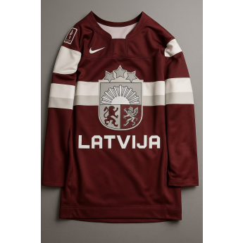 Reprezentacje hokejowe hokejowa koszulka meczowa Latvia NIKE IIHF World Championships replica