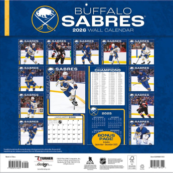 Buffalo Sabres kalendarz 2026 Wall