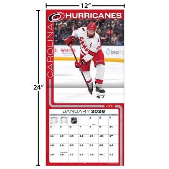Carolina Hurricanes kalendarz 2026 Wall