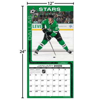 Dallas Stars kalendarz 2026 Wall