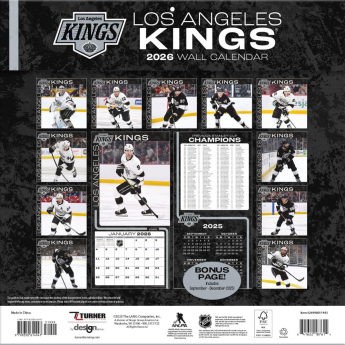 Los Angeles Kings kalendarz 2026 Wall