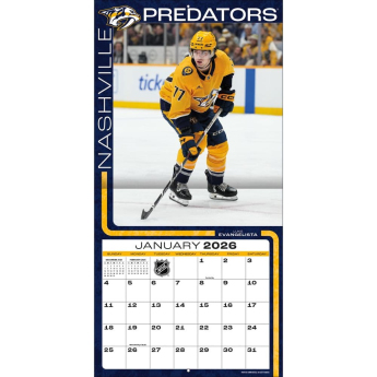 Nashville Predators kalendarz 2026 Wall